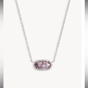Elisa Silver Pendant Necklace in Amethyst Kendra Scott